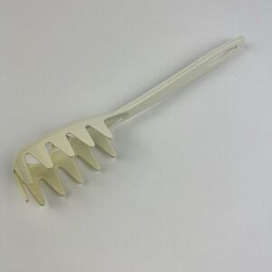 Vintage Tailor Made Spaghetti Pasta Fork 11" Almond Server Spoon Measuring Holes